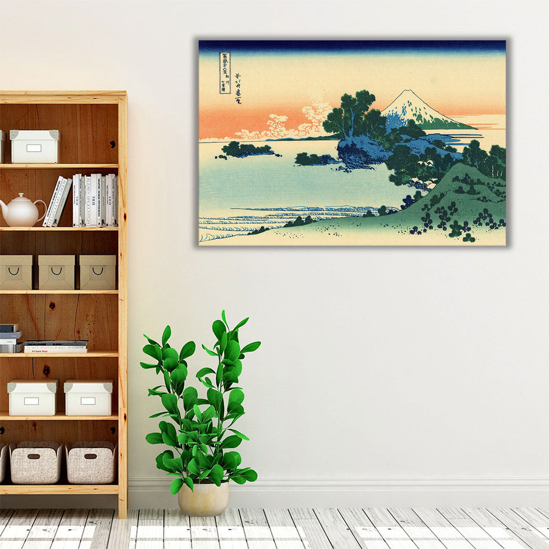 Shichiri Beach in Sagami Province - Canvas Print Wall Art
