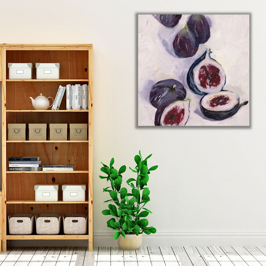 neutral kitchen décor – stylized fig composition