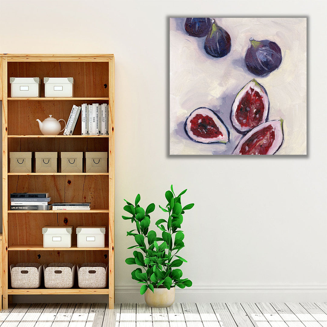 neutral kitchen print – elegant fig illustration