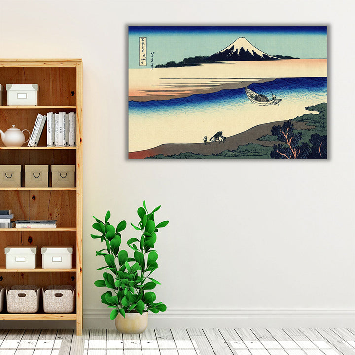 Tama River in the Musashi Province - Canvas Print Wall Art