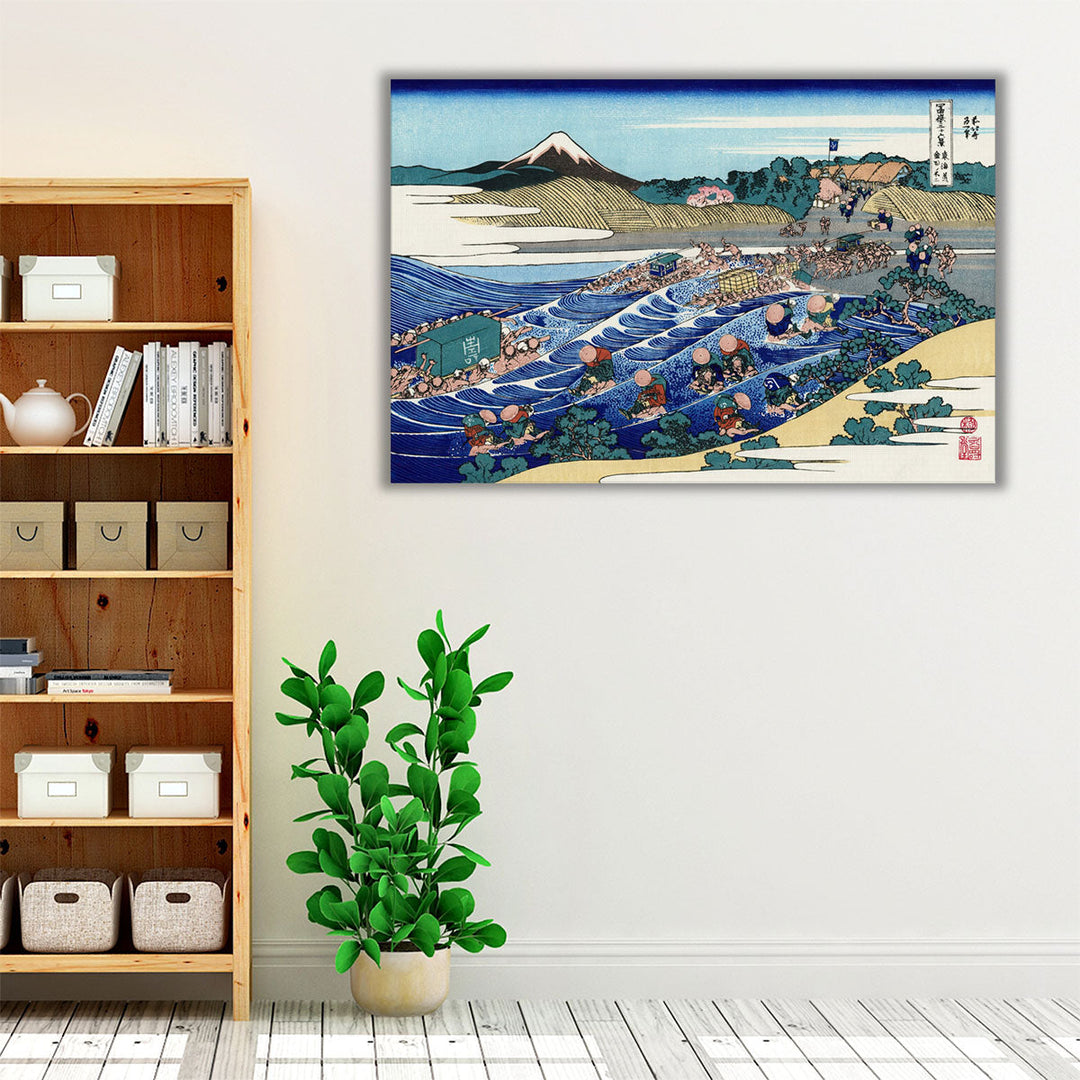 The Fuji from Kanaya on the Tokaido - Canvas Print Wall Art