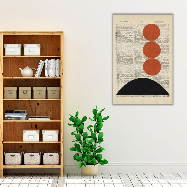 Framed canvas modern abstract display