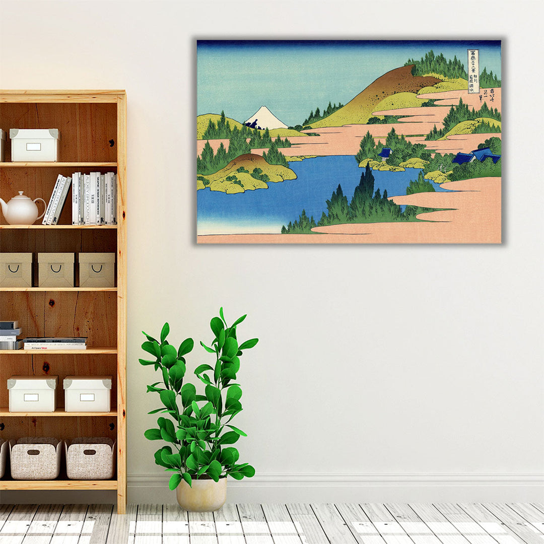 The Lake of Hakone in the Segami Province - Canvas Print Wall Art