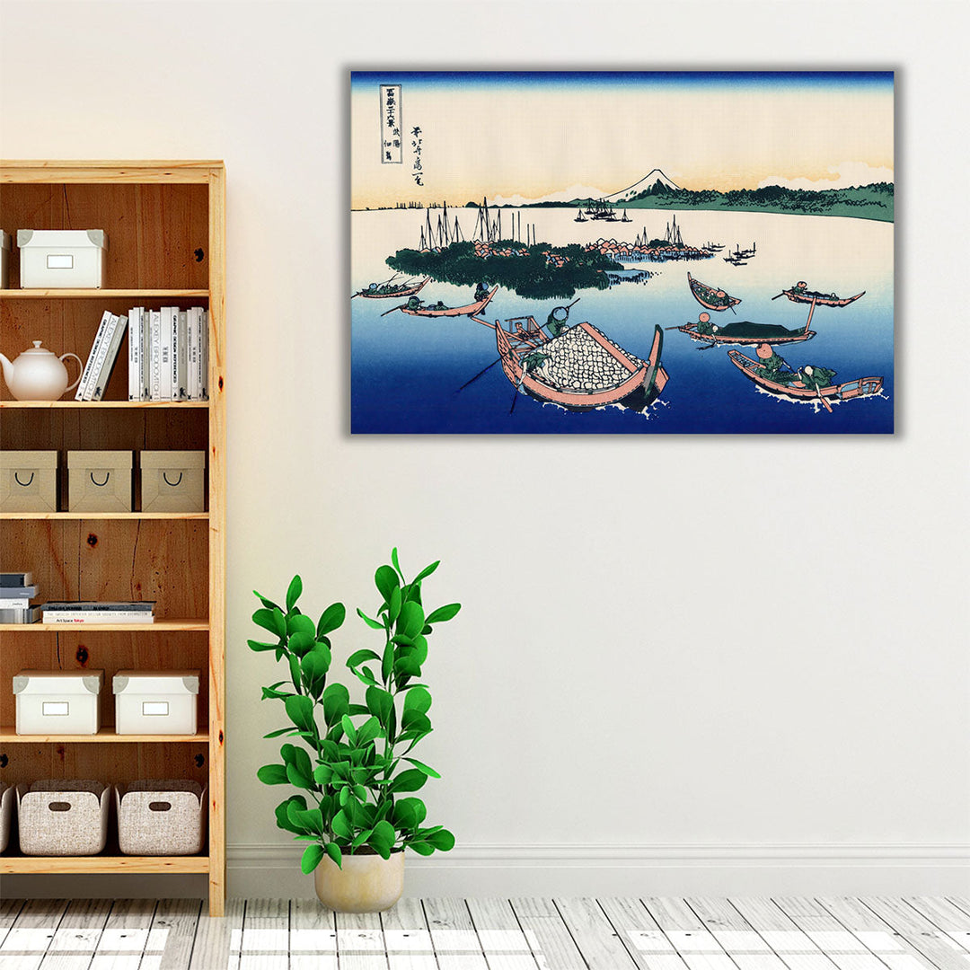 Tsukada Island in The Musashi Province - Canvas Print Wall Art