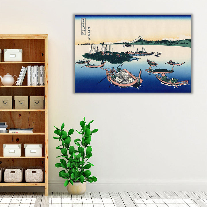 Tsukada Island in The Musashi Province - Canvas Print Wall Art