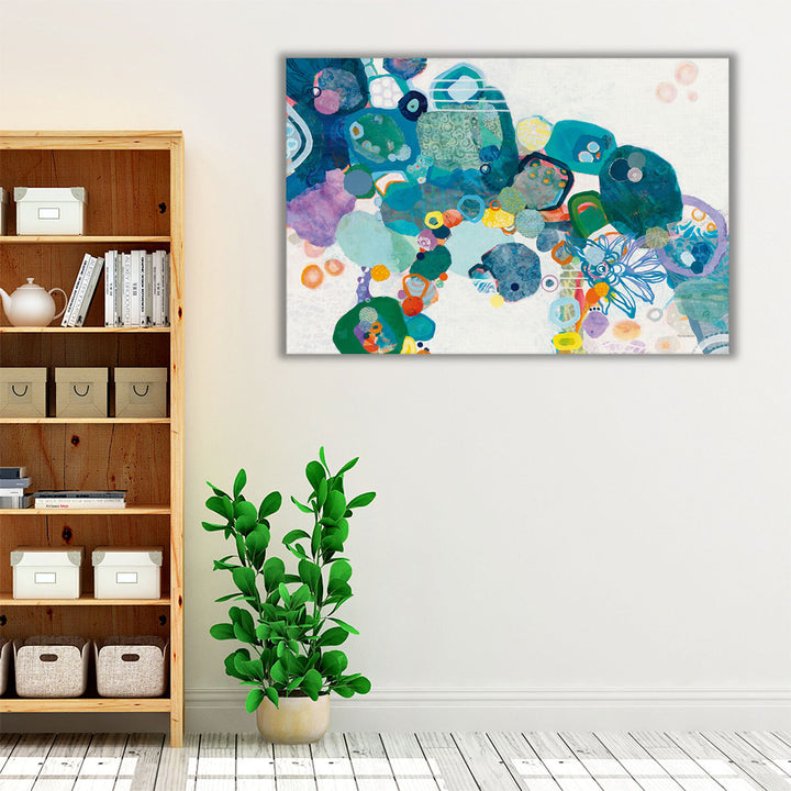Framed canvas modern colorful wall décor