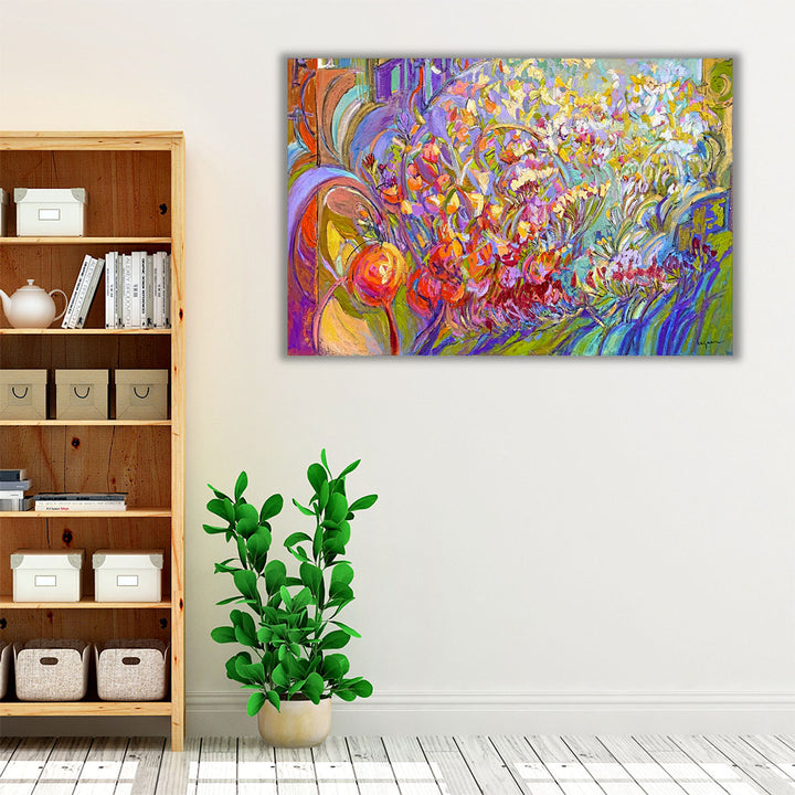Wrapped canvas modern botanical hallway décor