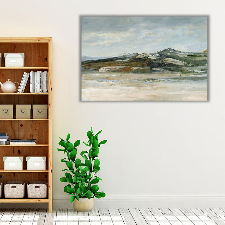 Gray neutral mountain wall decor