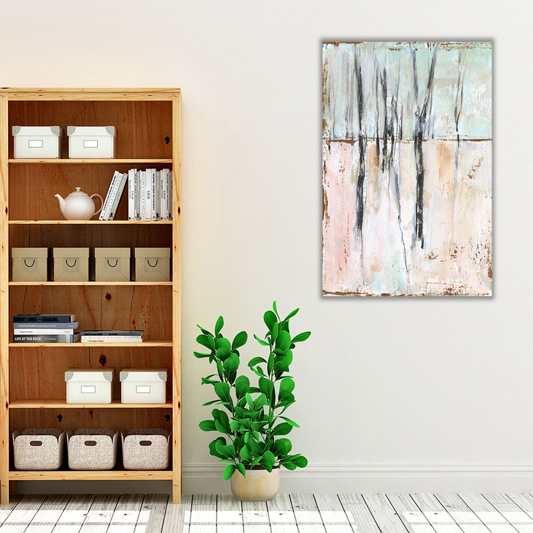 Neutral Entryway Wall Art – framed modern print with organic design