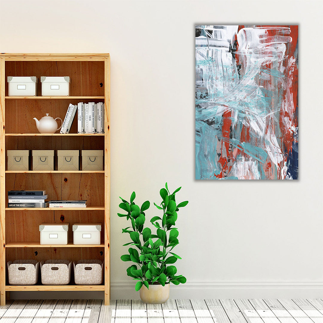Rustic Neutral Farmhouse Art – framed abstract print in earthy colors