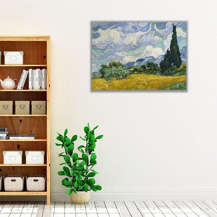 Wheat Field with Cypresses, 1889 - Canvas Print Wall Art