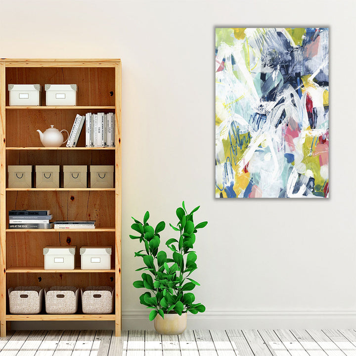 Green Neutral Entryway Art – framed modern abstract wall design