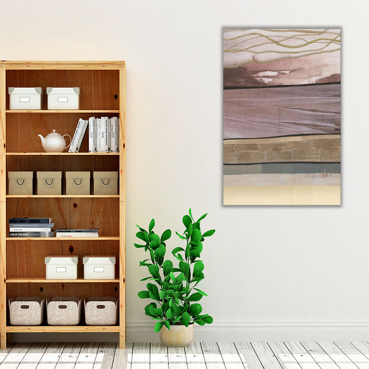 Gray neutral bedroom watercolor canvas art