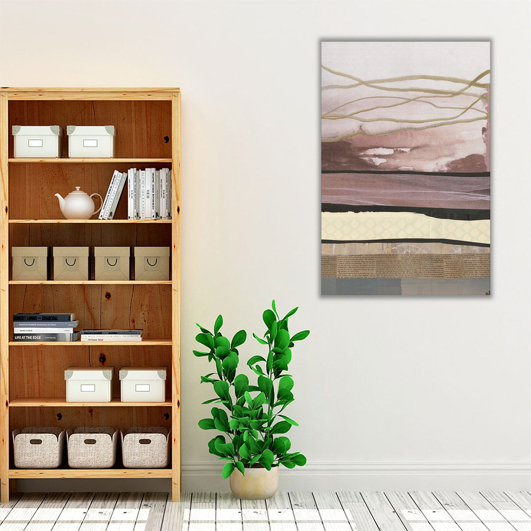 Home decor canvas brown gray watercolor design