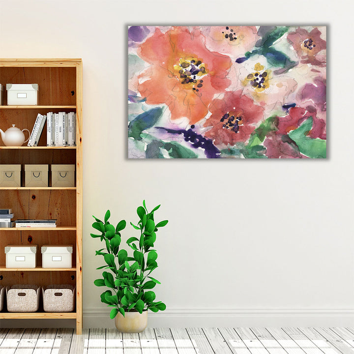 Floral Glamorous II - Canvas Print Wall Art