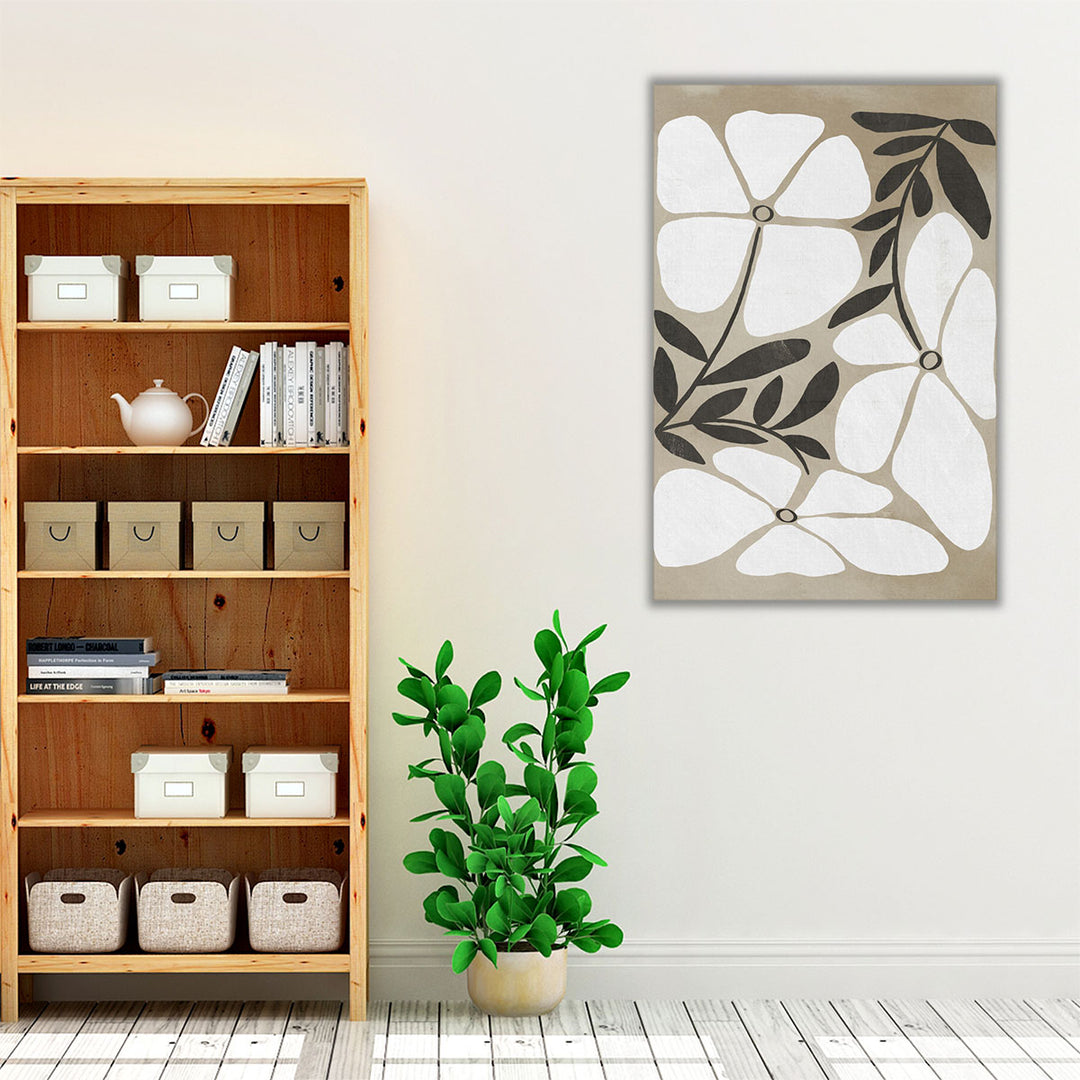 hallway decor – white botanical painting