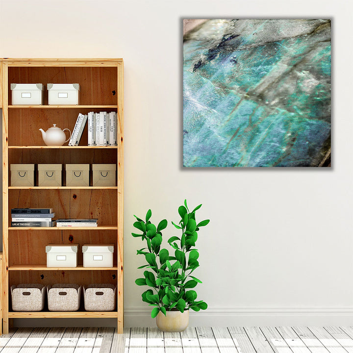 Teal Gem 2 - Canvas Print Wall Art