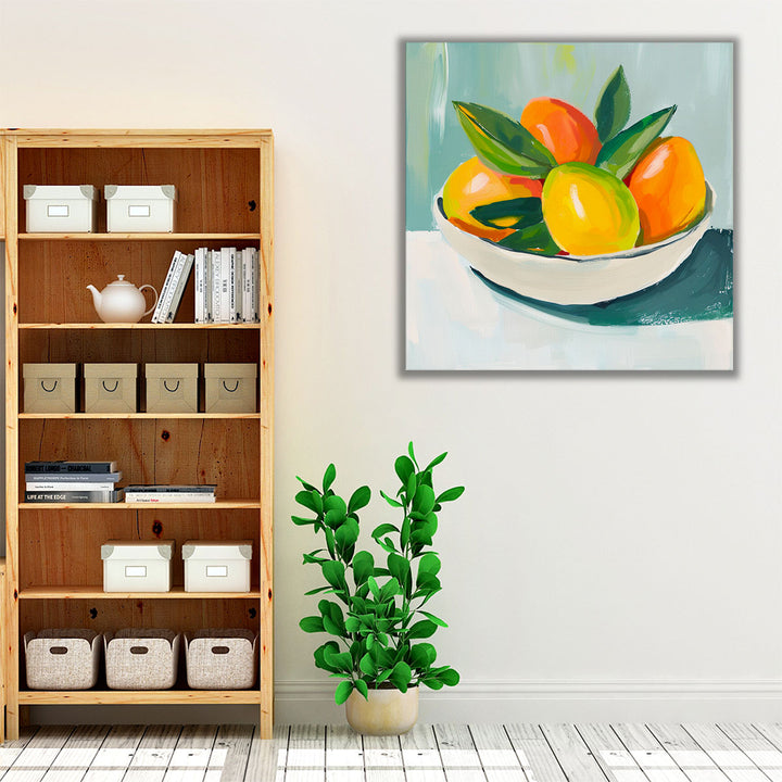 yellow and green kitchen art – bright and cheerful touch