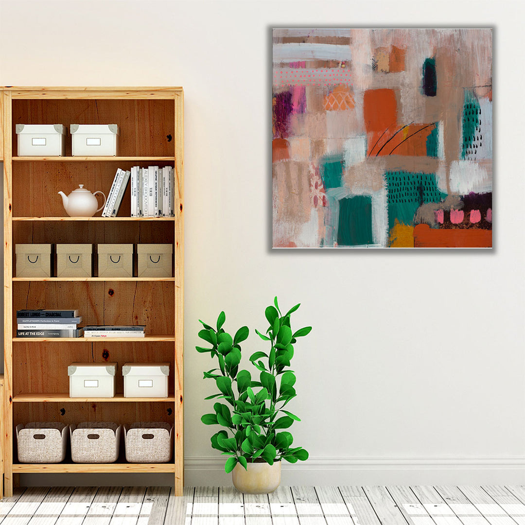 Hallway Abstract Art – colorful modern print for bright entry