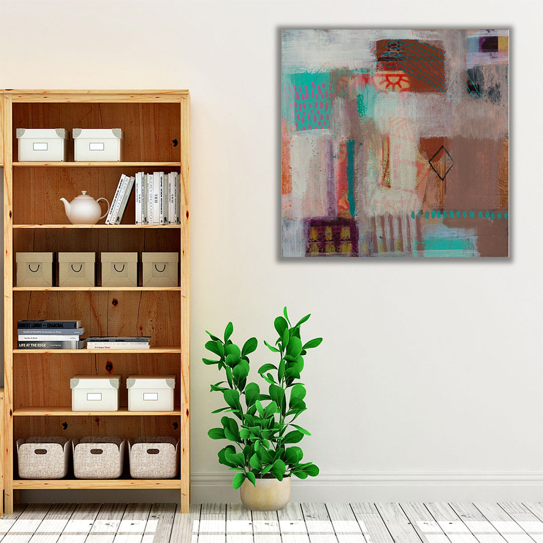 Living Room Abstract Decor – colorful modern painting in vibrant palette