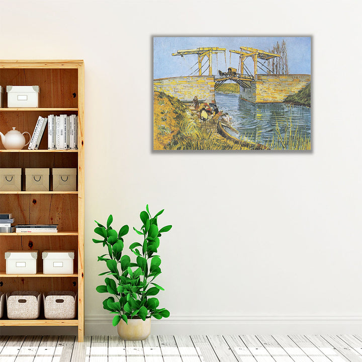 The Langlois Bridge at Arles with Women Washing, 1888 - Canvas Print Wall Art