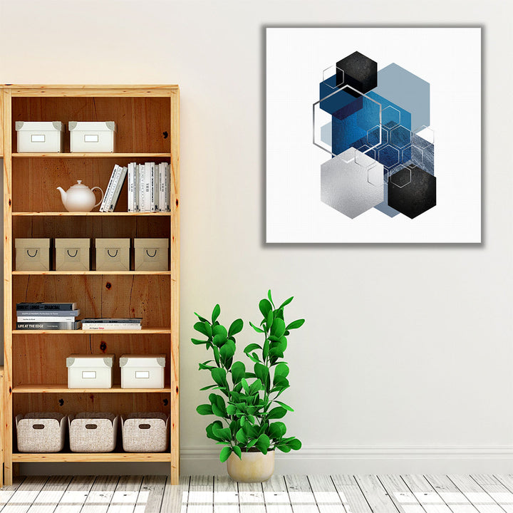 Geo Blue 3 - Canvas Print Wall Art