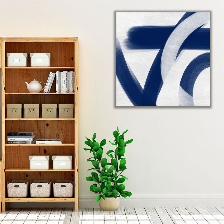 Bedroom wall art blue white framed decor