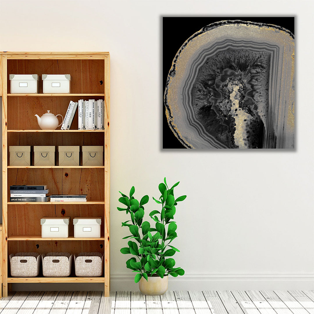 Entryway framed agate canvas print