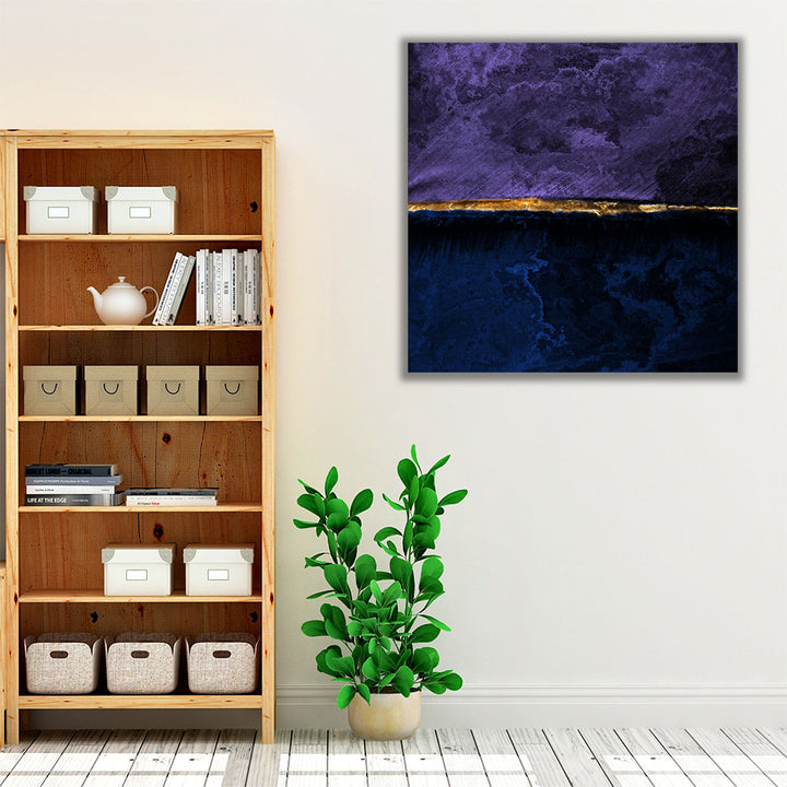 Wrapped canvas navy blue abstract artwork