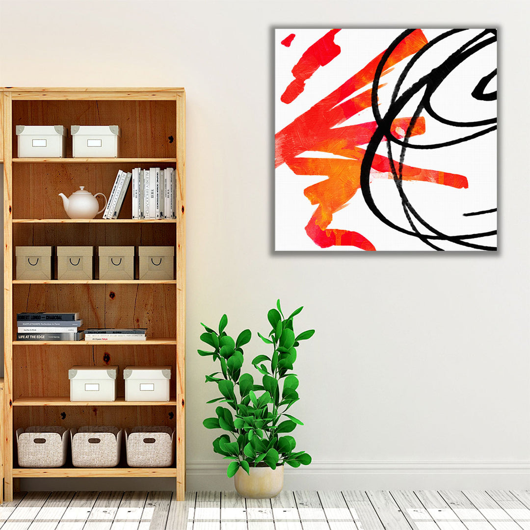 Contemporary hallway art vibrant abstract print