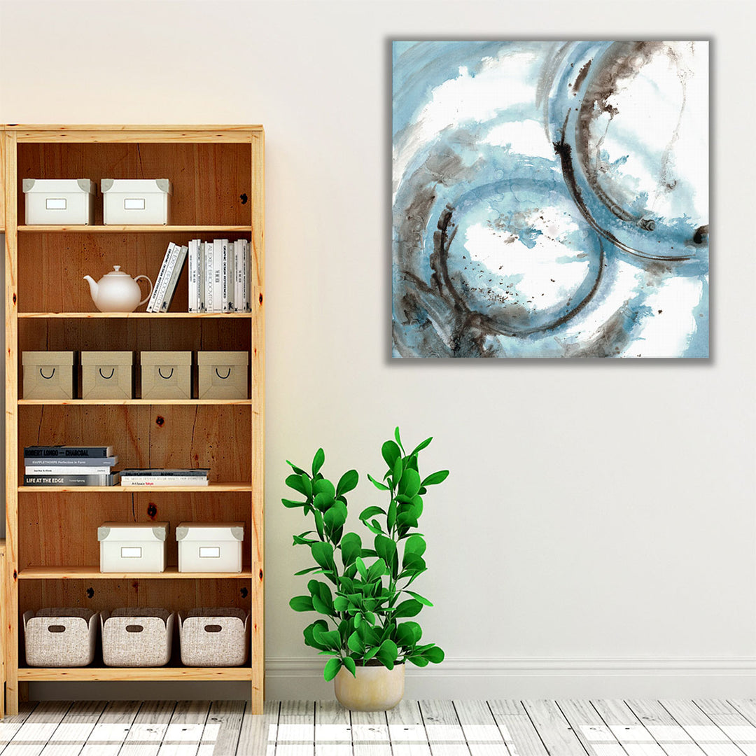 contemporary abstract brown brushstrokes
