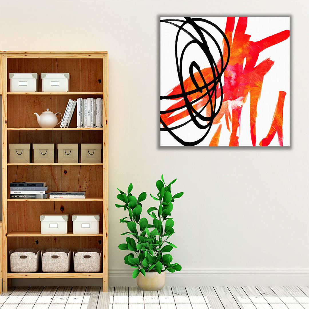 espresso framed canvas vibrant wall art