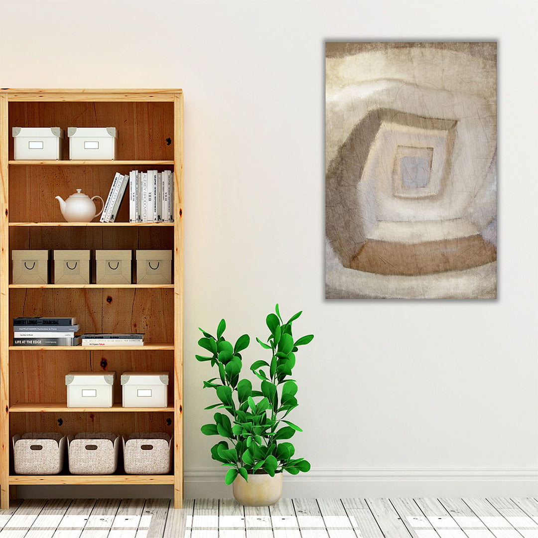 Living room artwork in beige brown palette