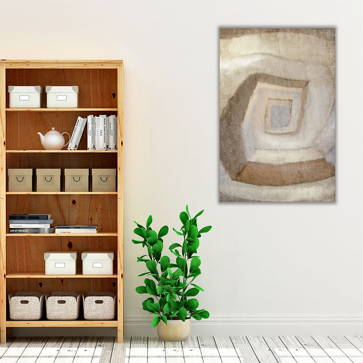 Living room artwork in beige brown palette