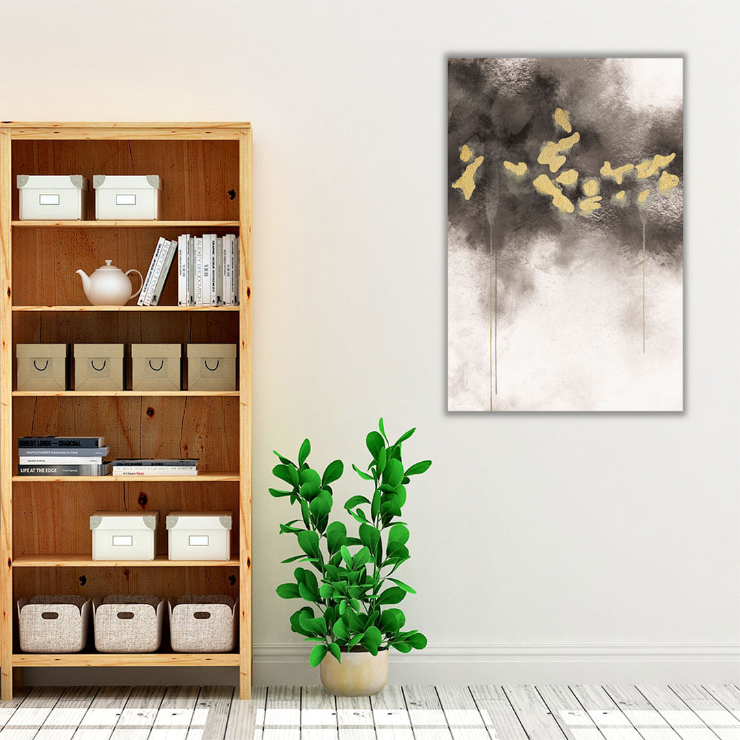 Wrapped canvas gray abstract print
