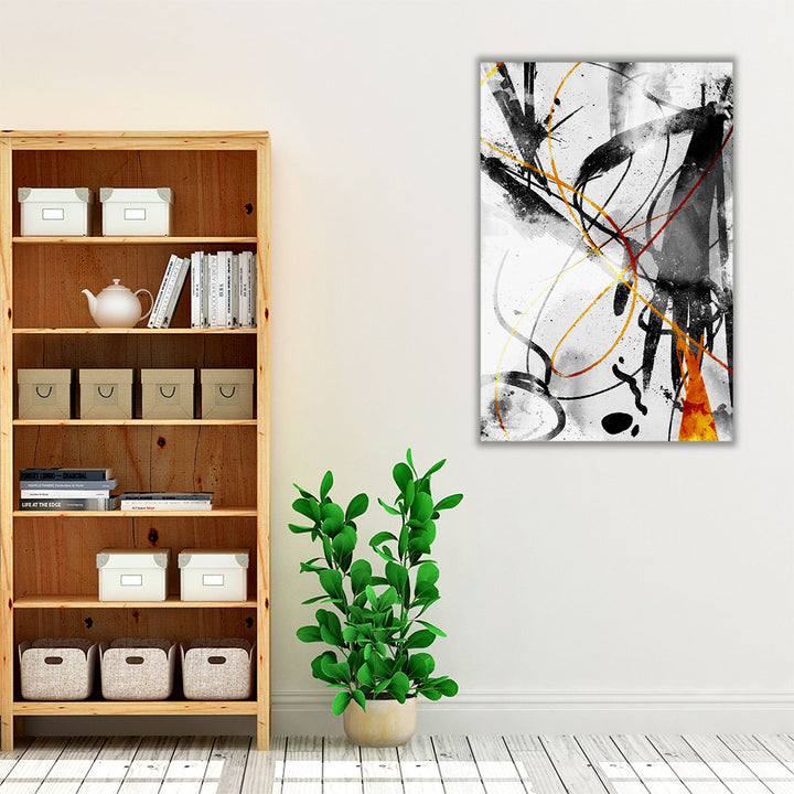 wrapped canvas monochrome art with refined edges