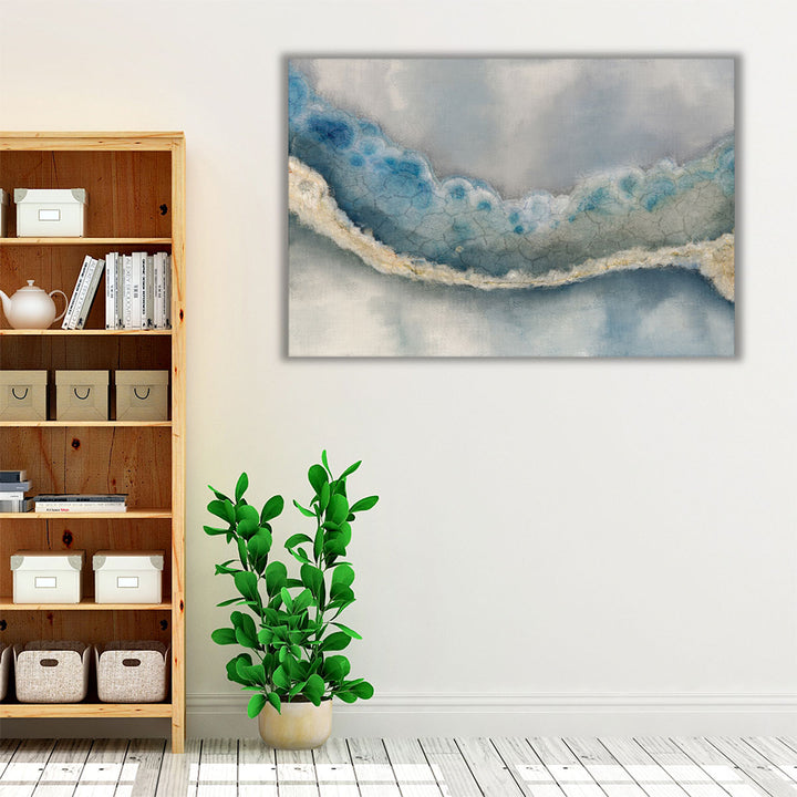 Bedroom wall art blue neutral elegance