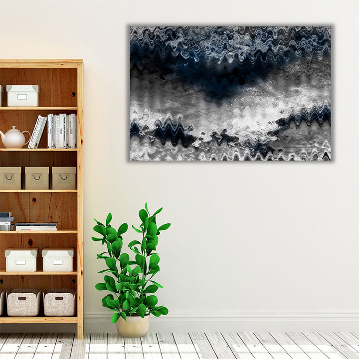 Museum canvas art neutral black indigo