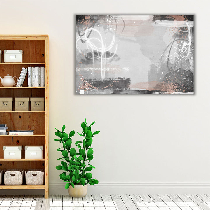 Grey abstract artwork for modern interiors