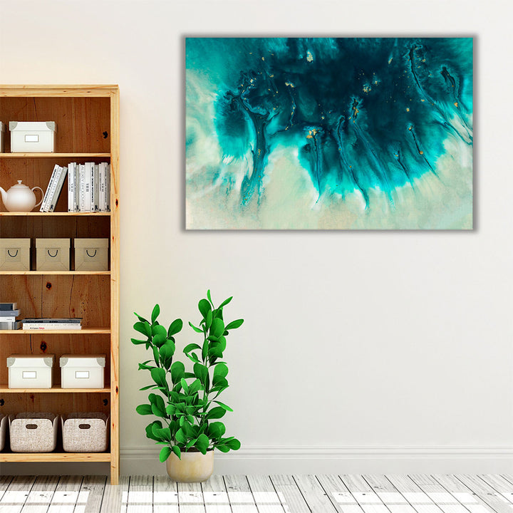 Aqua Echoes - Canvas Print Wall Art