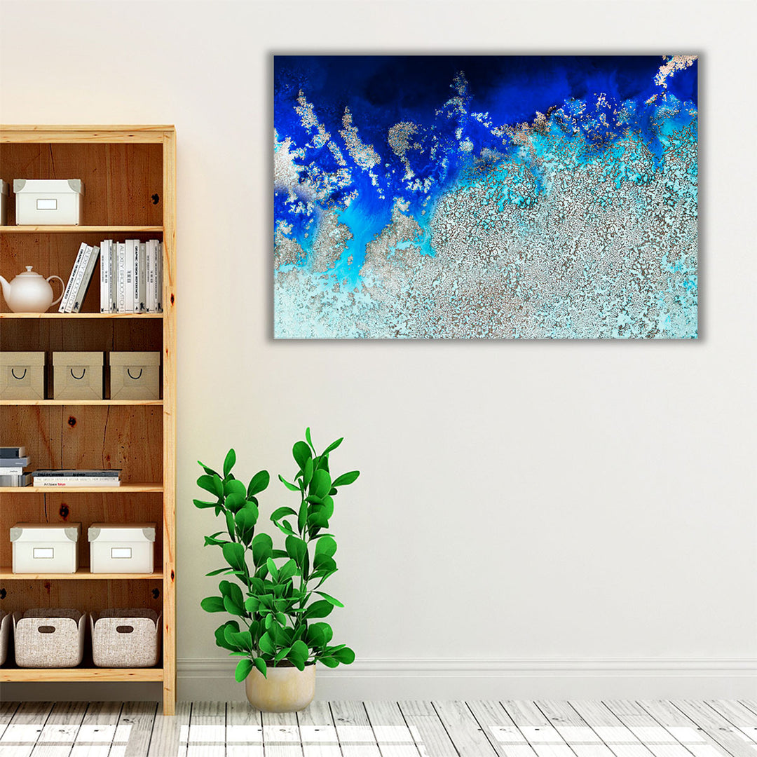 Hallway canvas art serene coral patterns