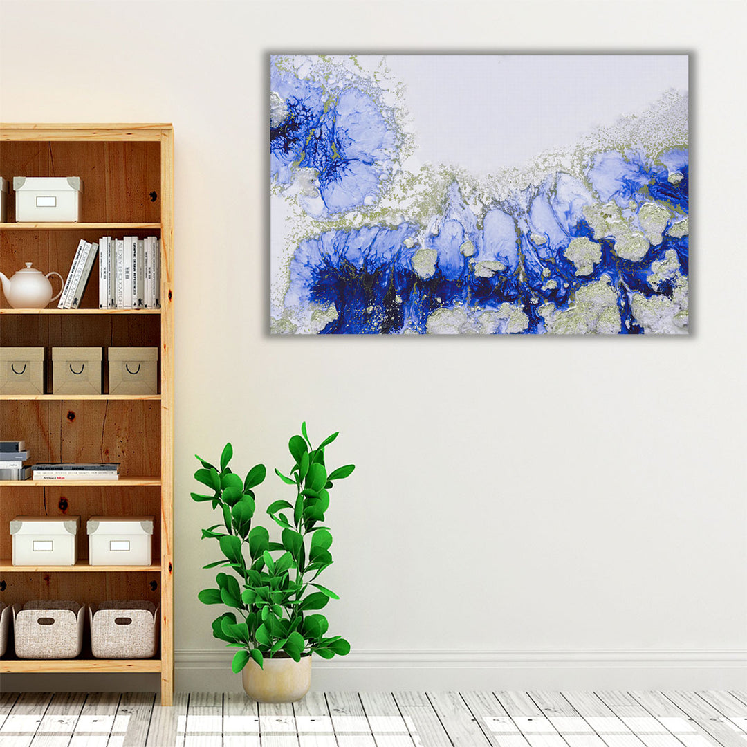 Large blue abstract painting