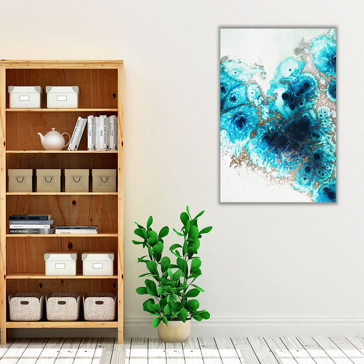 Blue art print for minimalist interiors