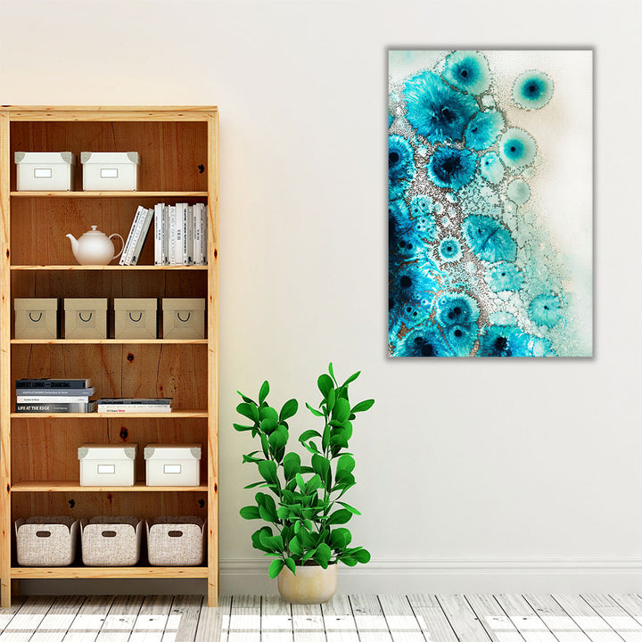 hallway wrapped canvas neutral botanical artwork