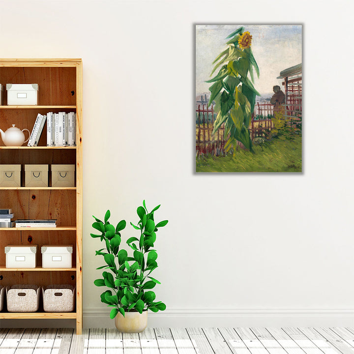 Allotment with Sunflower, 1887 - Canvas Print Wall Art