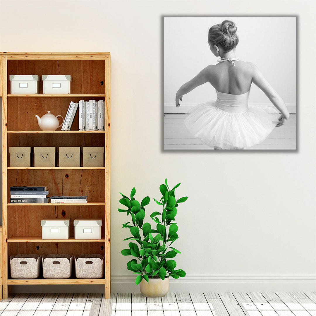 Young Ballerina Dancing - Canvas Print Wall Art