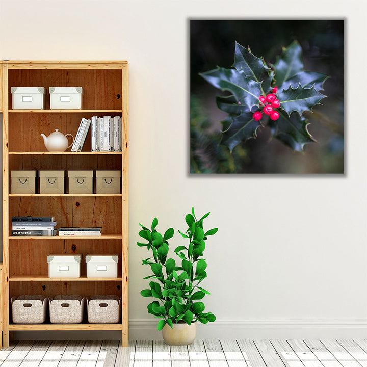 Christmas Holly - Canvas Print Wall Art