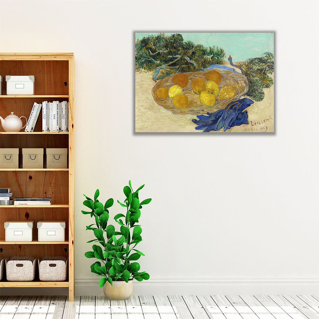 Still Life of Oranges and Lemons with Blue Gloves, 1889 - Canvas Print Wall Art