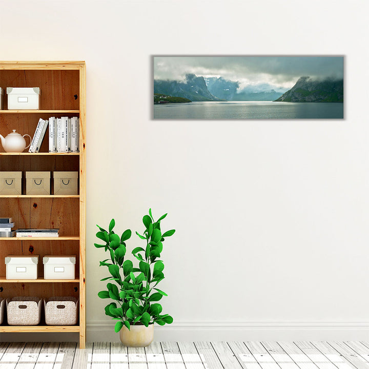 Norwegian fjord, Lofoten, Norway 1 - Canvas Print Wall Art