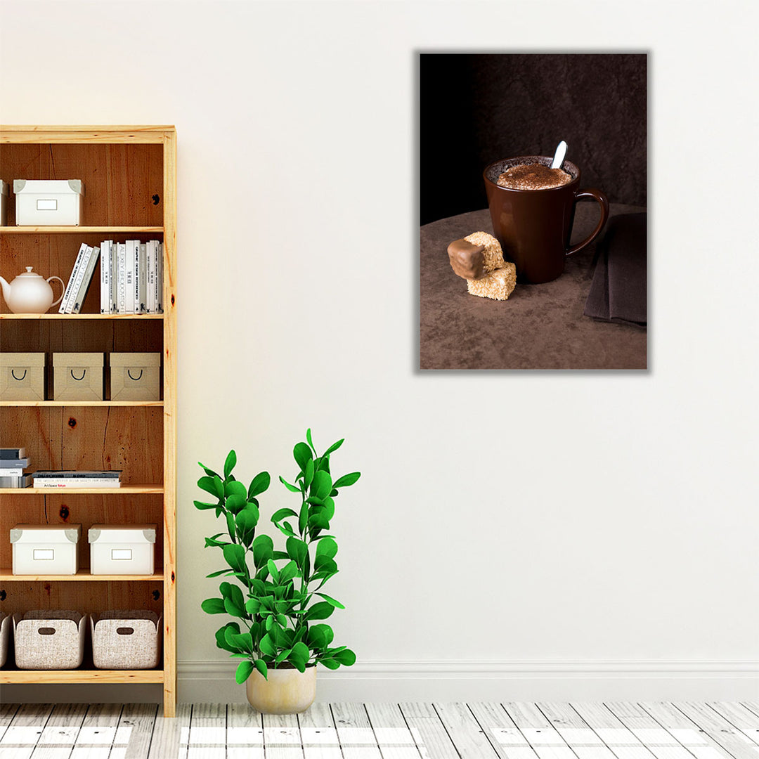 Brown kitchen decor – minimalist cup silhouette